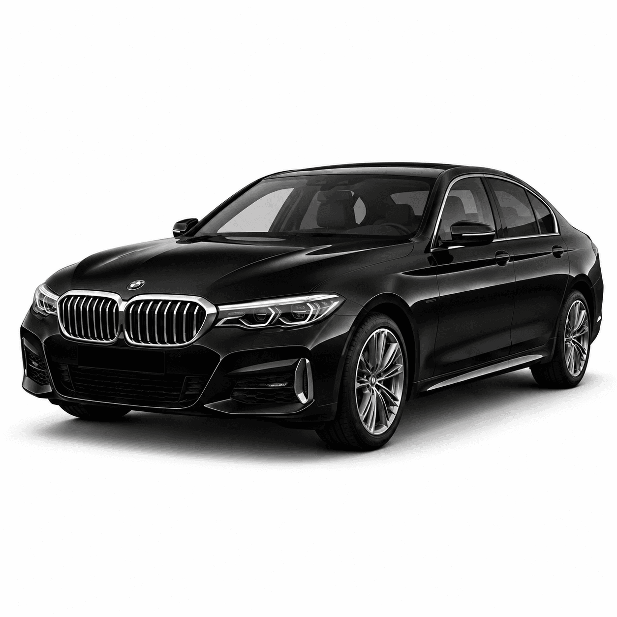 Black private transport sedan